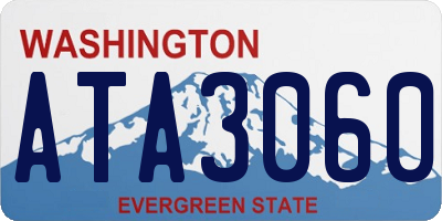 WA license plate ATA3060