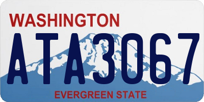 WA license plate ATA3067