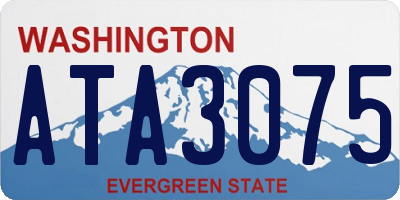 WA license plate ATA3075