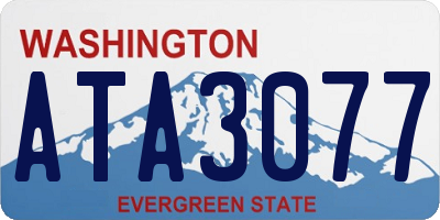 WA license plate ATA3077