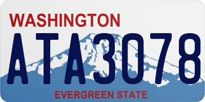 WA license plate ATA3078