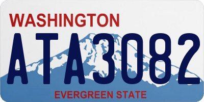 WA license plate ATA3082