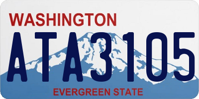 WA license plate ATA3105