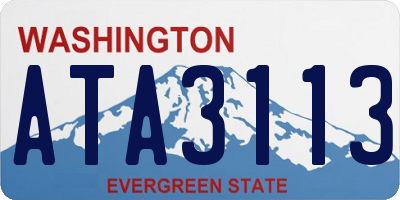 WA license plate ATA3113