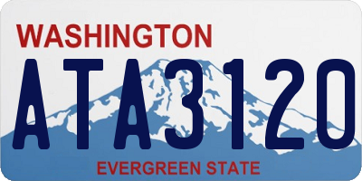WA license plate ATA3120