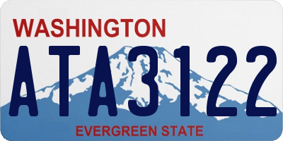 WA license plate ATA3122