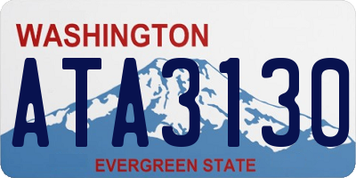 WA license plate ATA3130