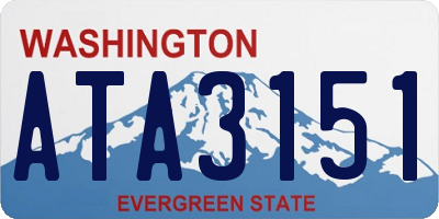 WA license plate ATA3151