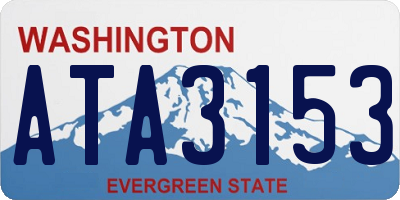 WA license plate ATA3153
