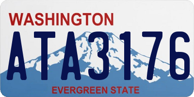 WA license plate ATA3176