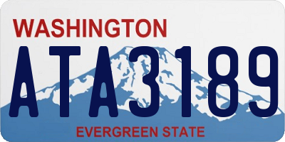 WA license plate ATA3189