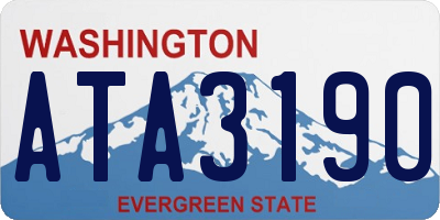 WA license plate ATA3190