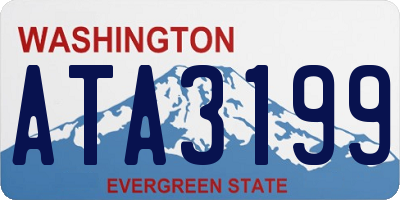 WA license plate ATA3199