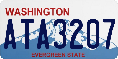 WA license plate ATA3207