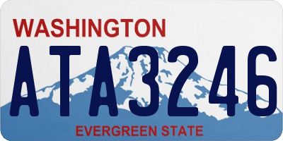 WA license plate ATA3246
