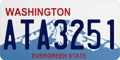 WA license plate ATA3251