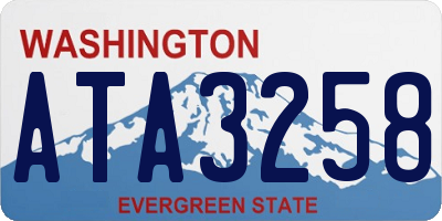 WA license plate ATA3258