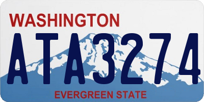 WA license plate ATA3274