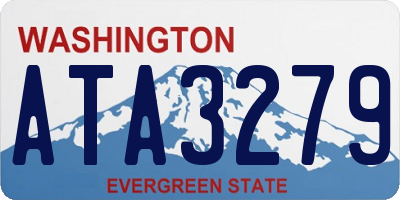 WA license plate ATA3279