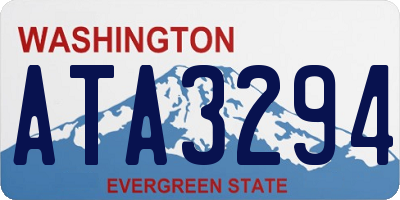 WA license plate ATA3294