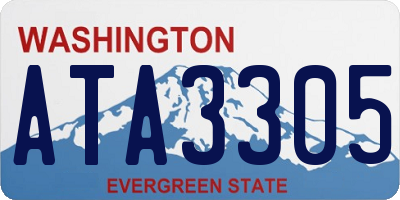 WA license plate ATA3305