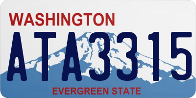 WA license plate ATA3315