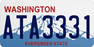WA license plate ATA3331