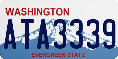 WA license plate ATA3339