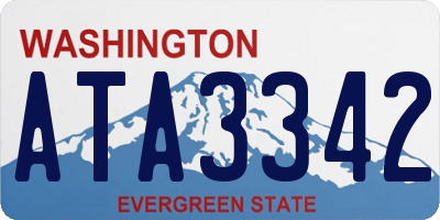 WA license plate ATA3342