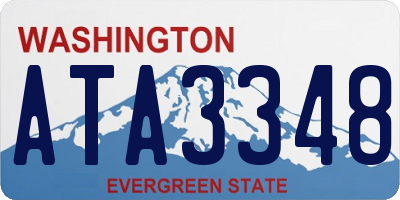 WA license plate ATA3348