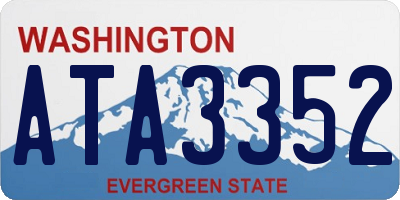 WA license plate ATA3352
