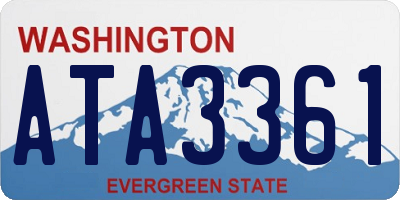 WA license plate ATA3361