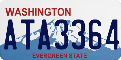 WA license plate ATA3364