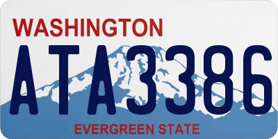 WA license plate ATA3386