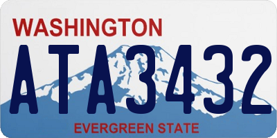 WA license plate ATA3432