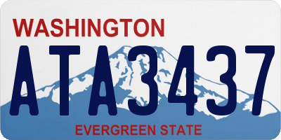 WA license plate ATA3437