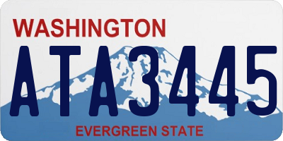 WA license plate ATA3445