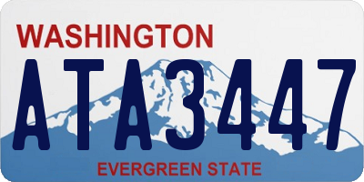 WA license plate ATA3447