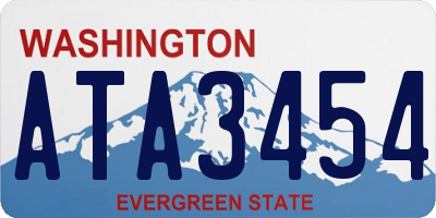 WA license plate ATA3454