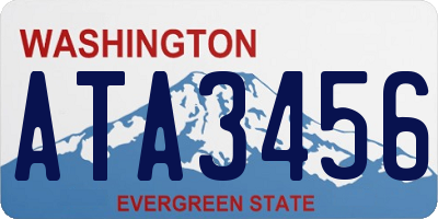 WA license plate ATA3456