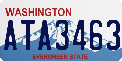 WA license plate ATA3463