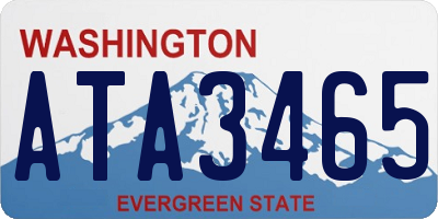 WA license plate ATA3465