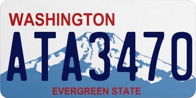 WA license plate ATA3470