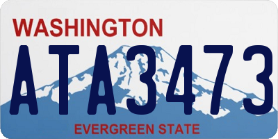 WA license plate ATA3473