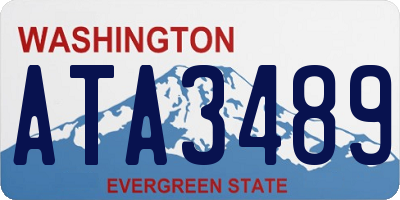 WA license plate ATA3489