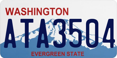 WA license plate ATA3504