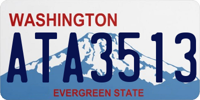 WA license plate ATA3513