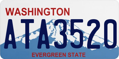 WA license plate ATA3520