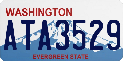 WA license plate ATA3529