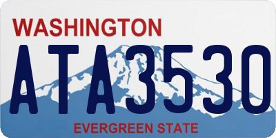 WA license plate ATA3530